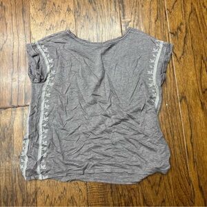 Garnet Hill Organic-Linen Embroidered Tee